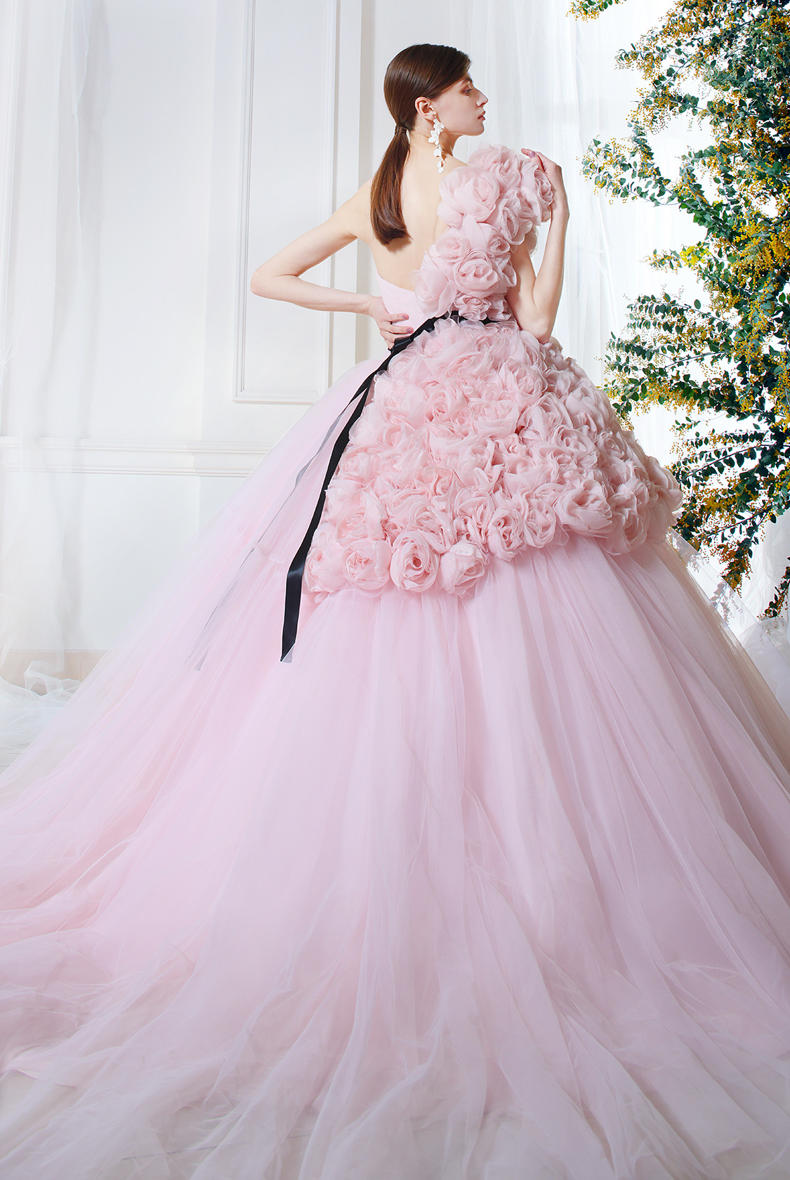【希少】SELF PORTRAIT ピンク フラワー マキシドレス フリル 花 KH-0551 | DRESS GALLERY BOX